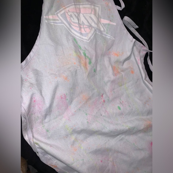 Tail Gating Since 1885 NBA Thunder White Spray Painted Apron One Size NWOT - Picture 4 of 5
